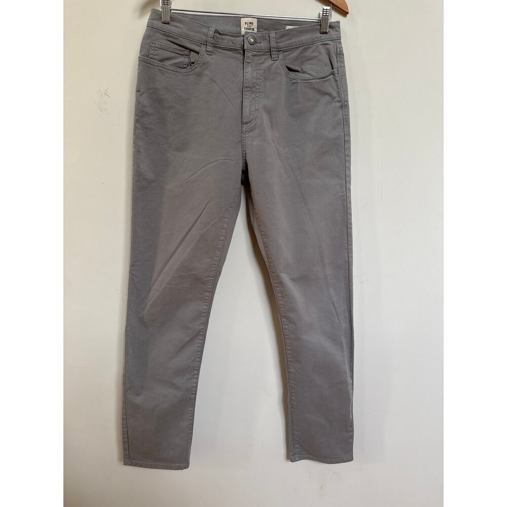 Flint and Tinder Pants Men’s 32x32 Gray Tapered Fit Stretch Chino Casual